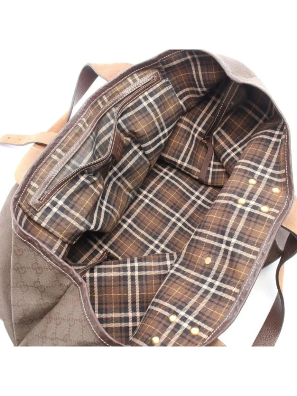 Gucci Tote Large GG Canvas Dark Brown